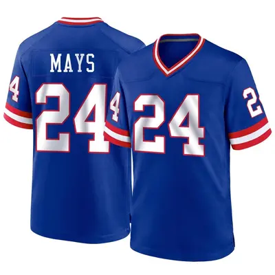 Men's Game Willie Mays New York Giants Royal Classic Jersey