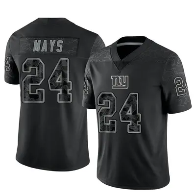 Men's Limited Willie Mays New York Giants Black Reflective Jersey