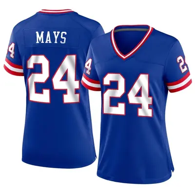 Women's Game Willie Mays New York Giants Royal Classic Jersey